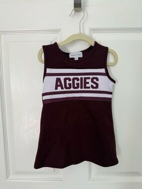 Scarlet & Gold “Aggies” classic cheer dress 3t